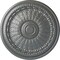 Ekena Millwork Brunswick Ceiling Medallion (Fits Canopies up to 4 1/2"), Hand-Painted Platinum, 27"OD x 2 1/2"P CM27BRPLS - alternate 1